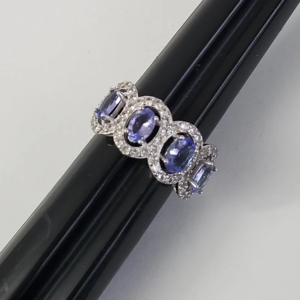 Twilight Symphony Sterling Silver 925 Tanzanite Ring